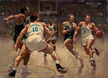 Sport Painting - basketball 19 impressionist